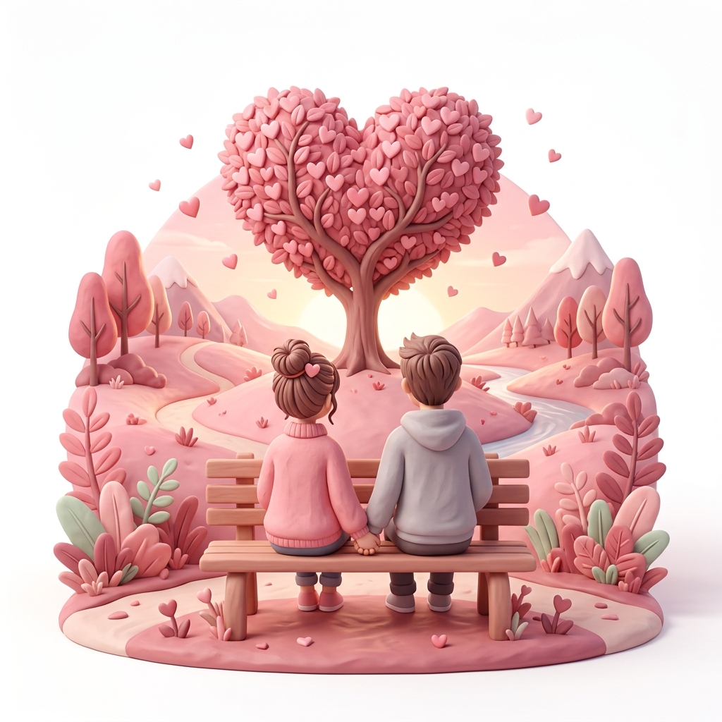 3D Couple Illustration